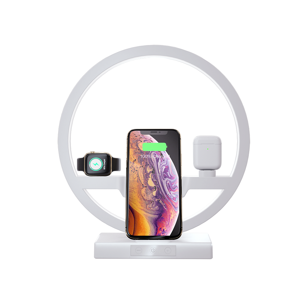 White smart watch charging bracket