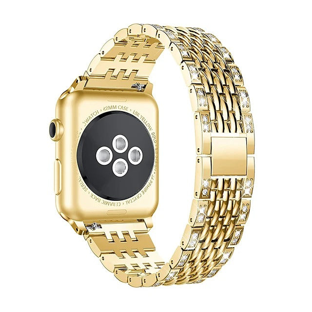 Golden steel smart watch