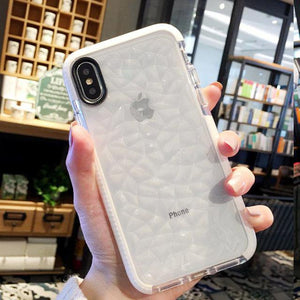 Transparent white iphone phone case for ladies