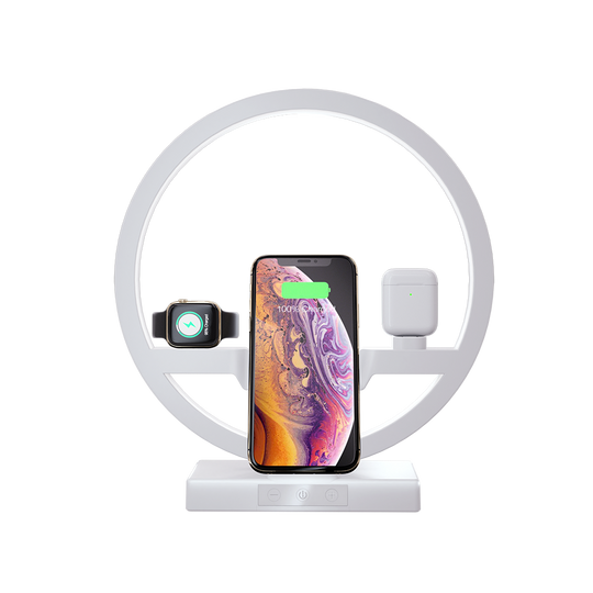 White smart watch charging bracket